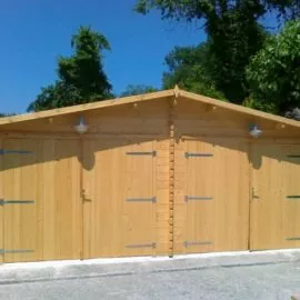 Garage in legno doppio